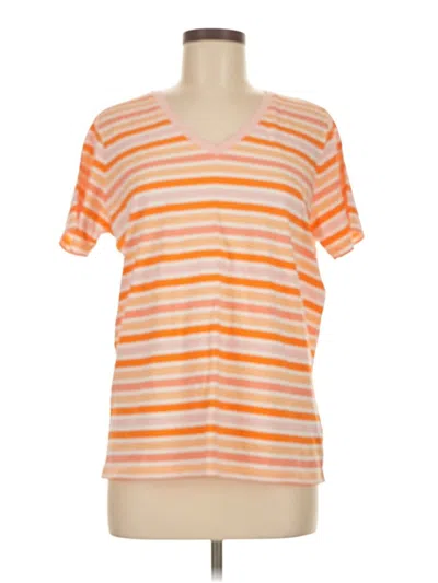 Pre-owned Lands' End Short Sleeve T-shirt In Orange