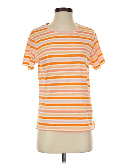 Pre-owned Lands' End Short Sleeve T-shirt In Orange