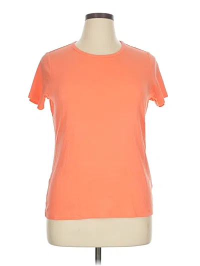 Pre-owned Lands' End Short Sleeve T-shirt In Orange