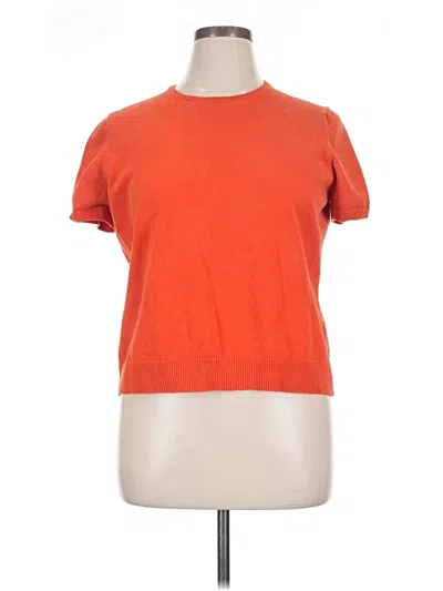 Pre-owned Lands' End Short Sleeve T-shirt In Orange