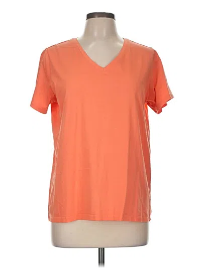 Pre-owned Lands' End Short Sleeve T-shirt In Orange