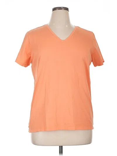 Pre-owned Lands' End Short Sleeve T-shirt In Orange