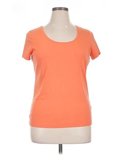 Pre-owned Lands' End Short Sleeve T-shirt In Orange