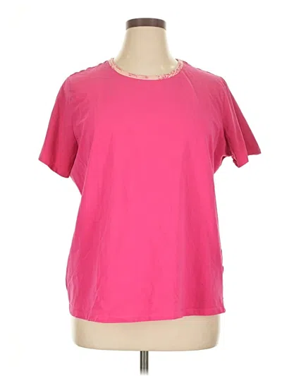 Pre-owned Lands' End Short Sleeve T-shirt In Pink