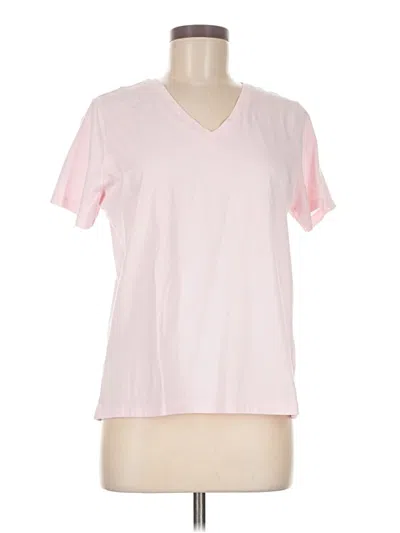 Pre-owned Lands' End Short Sleeve T-shirt In Pink
