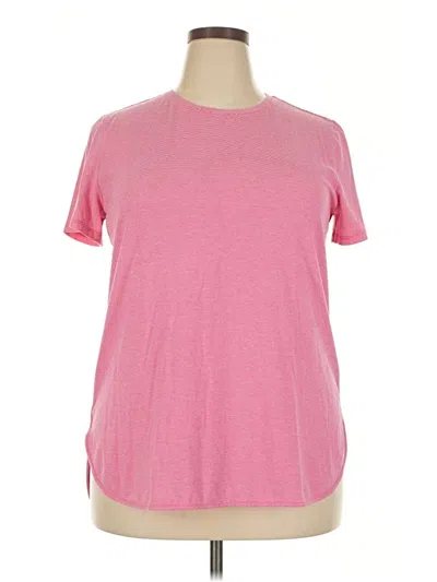 Pre-owned Lands' End Short Sleeve T-shirt In Pink