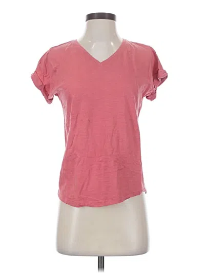 Pre-owned Lands' End Short Sleeve T-shirt In Pink