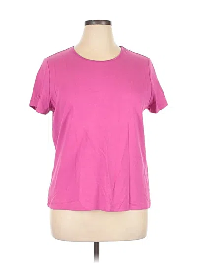 Pre-owned Lands' End Short Sleeve T-shirt In Pink