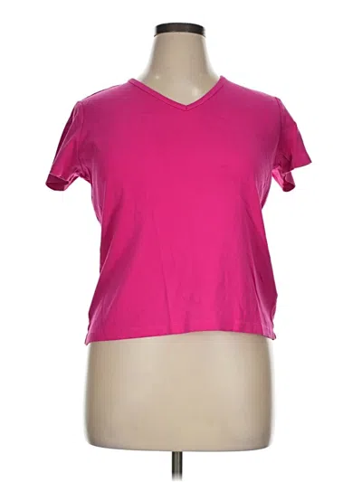 Pre-owned Lands' End Short Sleeve T-shirt In Pink