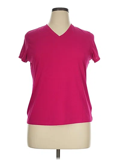 Pre-owned Lands' End Short Sleeve T-shirt In Pink