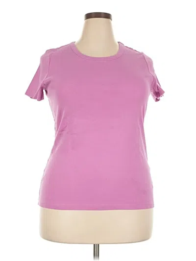 Pre-owned Lands' End Short Sleeve T-shirt In Pink