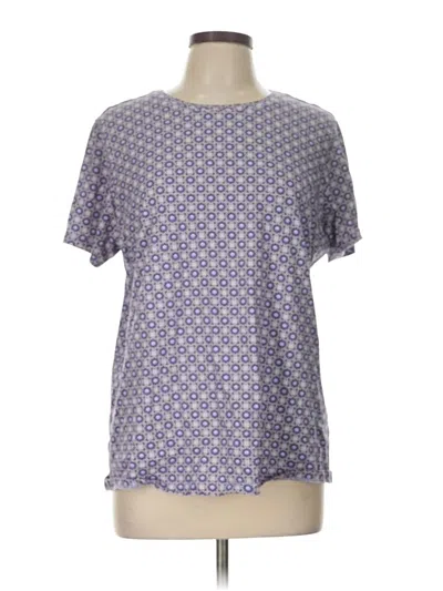 Pre-owned Lands' End Short Sleeve T-shirt In Purple