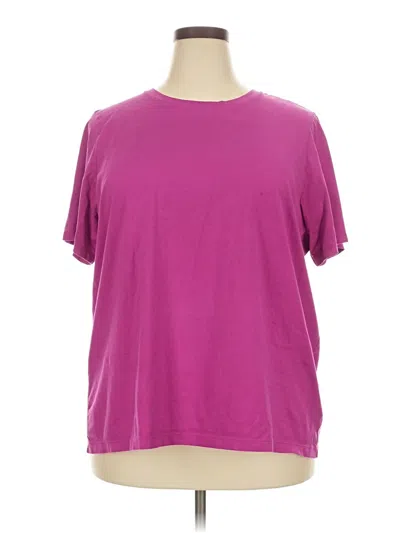 Pre-owned Lands' End Short Sleeve T-shirt In Purple
