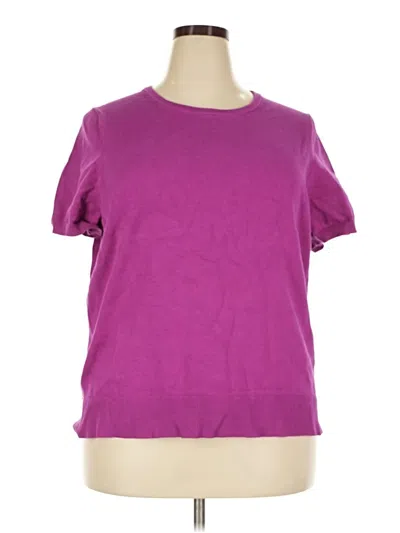 Pre-owned Lands' End Short Sleeve T-shirt In Purple