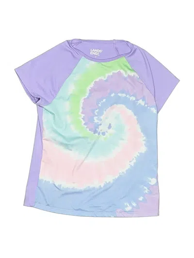 Pre-owned Lands' End Kids'  Short Sleeve T-shirt In Purple