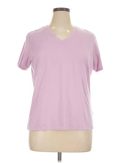 Pre-owned Lands' End Short Sleeve T-shirt In Purple