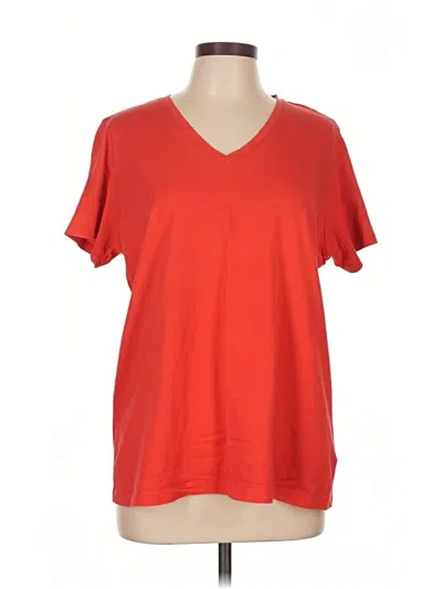 Pre-owned Lands' End Short Sleeve T-shirt In Red