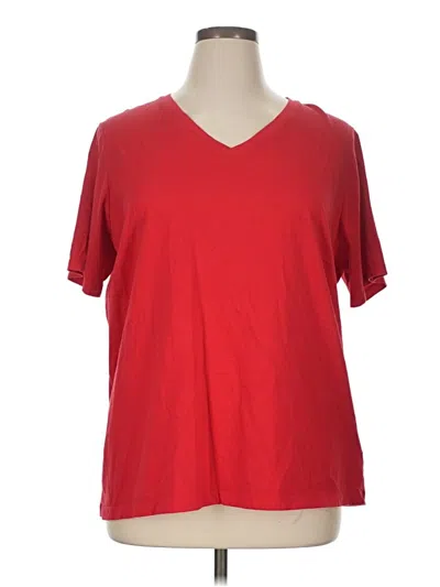 Pre-owned Lands' End Short Sleeve T-shirt In Red