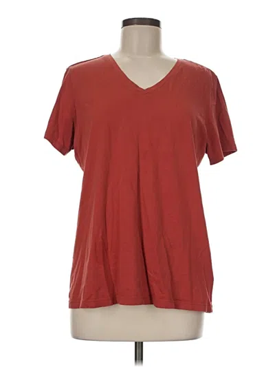 Pre-owned Lands' End Short Sleeve T-shirt In Red