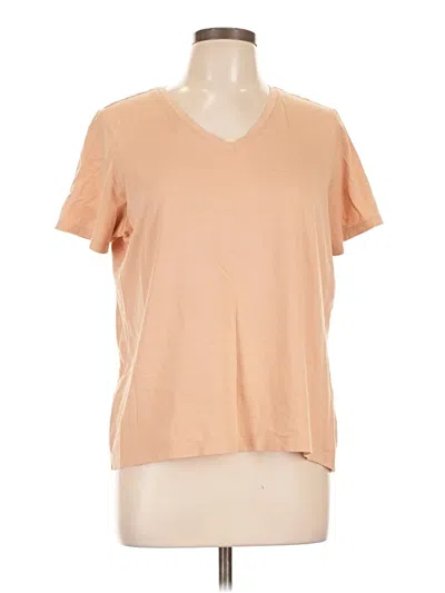 Pre-owned Lands' End Short Sleeve T-shirt In Tan