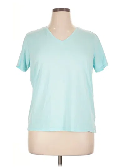 Pre-owned Lands' End Short Sleeve T-shirt In Teal