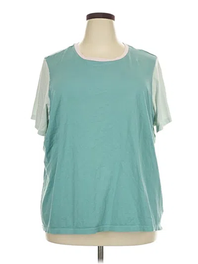 Pre-owned Lands' End Short Sleeve T-shirt In Teal