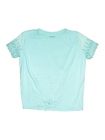 Pre-owned Lands' End Kids'  Short Sleeve T-shirt In Teal