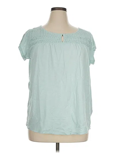 Pre-owned Lands' End Short Sleeve T-shirt In Teal