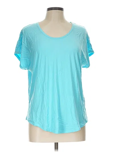 Pre-owned Lands' End Short Sleeve T-shirt In Teal