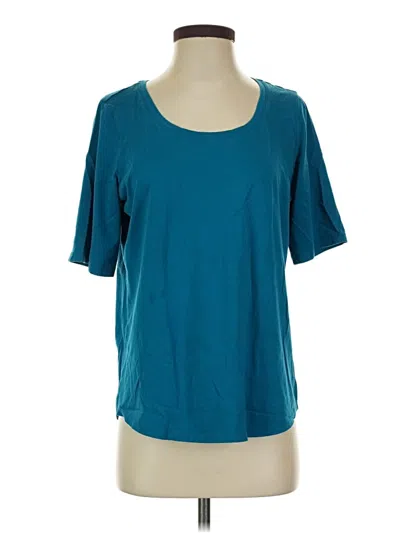 Pre-owned Lands' End Short Sleeve T-shirt In Teal