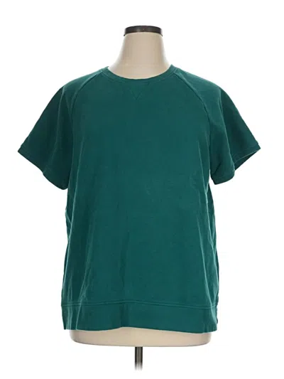 Pre-owned Lands' End Short Sleeve T-shirt In Teal