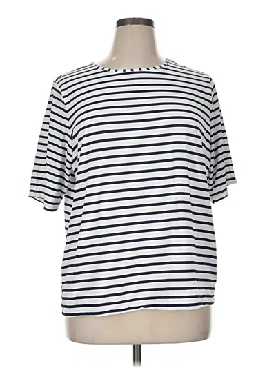 Pre-owned Lands' End Short Sleeve T-shirt In White