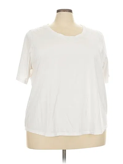 Pre-owned Lands' End Short Sleeve T-shirt In White