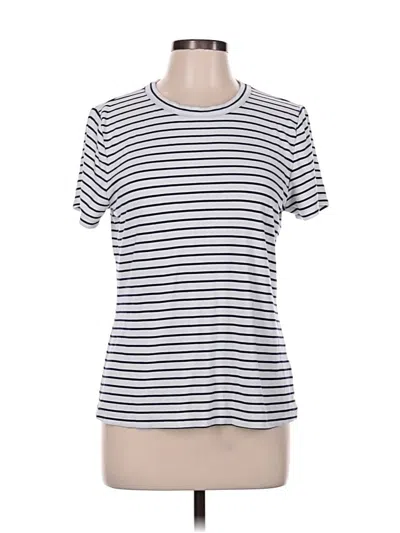 Pre-owned Lands' End Short Sleeve T-shirt In White