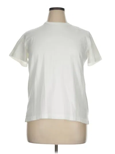 Pre-owned Lands' End Short Sleeve T-shirt In White
