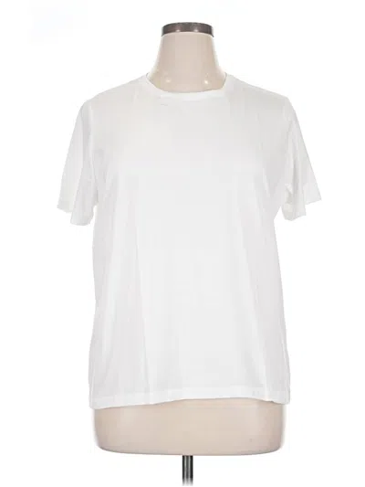 Pre-owned Lands' End Short Sleeve T-shirt In White