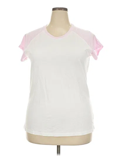 Pre-owned Lands' End Short Sleeve T-shirt In White