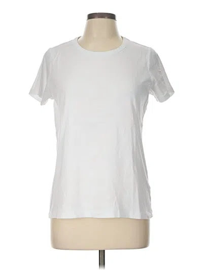 Pre-owned Lands' End Short Sleeve T-shirt In White