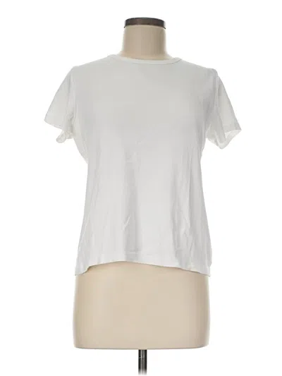 Pre-owned Lands' End Short Sleeve T-shirt In White