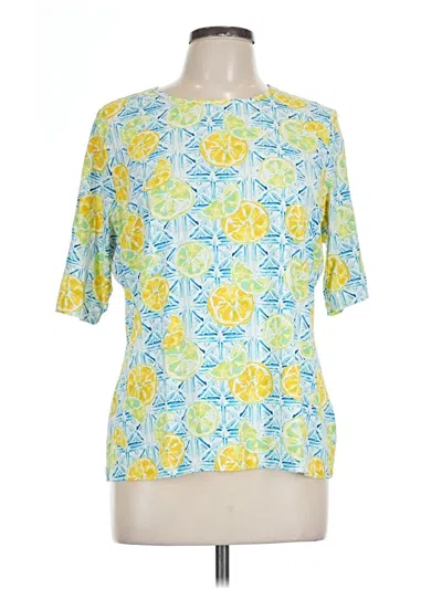 Pre-owned Lands' End Short Sleeve T-shirt In Yellow