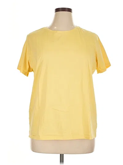 Pre-owned Lands' End Short Sleeve T-shirt In Yellow