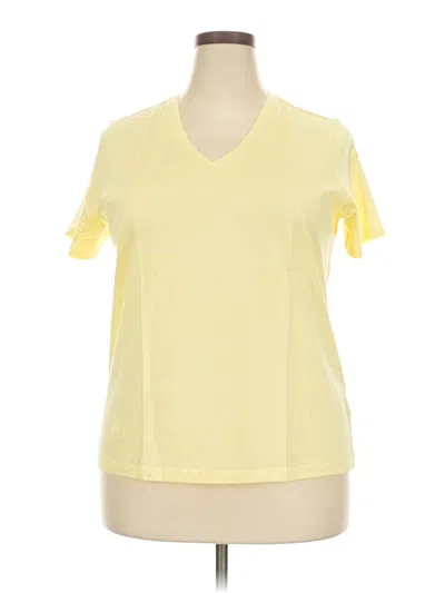 Pre-owned Lands' End Short Sleeve T-shirt In Yellow