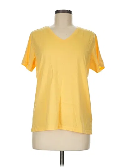 Pre-owned Lands' End Short Sleeve T-shirt In Yellow