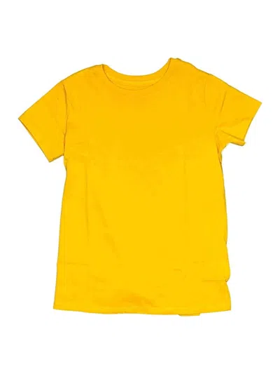 Pre-owned Lands' End Kids'  Short Sleeve T-shirt In Yellow