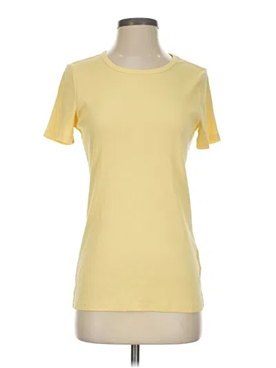 Pre-owned Lands' End Short Sleeve T-shirt In Yellow