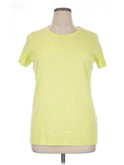 Pre-owned Lands' End Short Sleeve T-shirt In Yellow