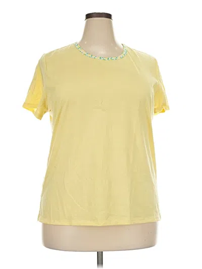 Pre-owned Lands' End Short Sleeve T-shirt In Yellow