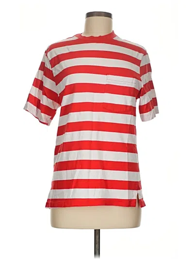 Pre-owned Lands' End Short Sleeve Turtleneck In Red