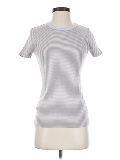 Pre-owned Lands' End Short Sleeve Turtleneck In Silver