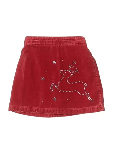 Pre-owned Lands' End Kids'  Skirt In Red